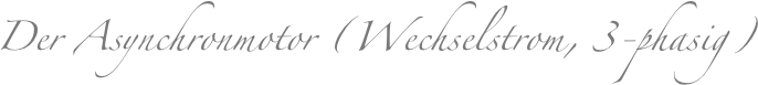 Der Asynchronmotor (Wechselstrom, 3-phasig)