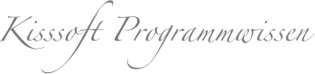 Kisssoft Programmwissen