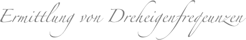 Ermittlung von Dreheigenfreqeunzen
